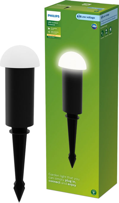 Philips LED Philips Edwina Gardenlink - lampe sur pied avec brochette - 24v - lumière blanc chaud; 2700k - noir - éclairage d'allée de jardin