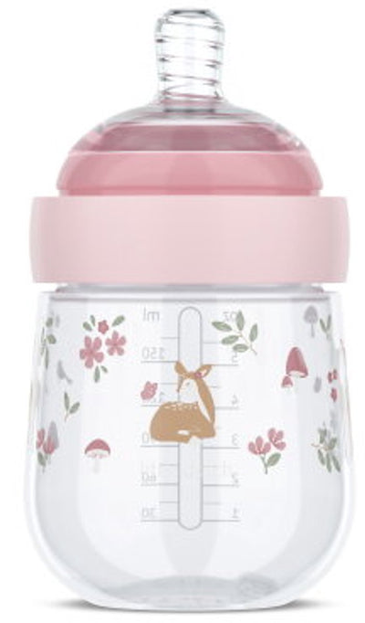 Mepal biberon mio little dutch - 165 ml - anti-colique - la conception en spirale empêche le colmatage - silicone de qualité médicale - jardin de fées