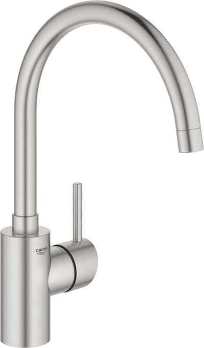 Robinet de cuisine Grohe concetto - bec pivotant - acier inoxydable (supersteel)