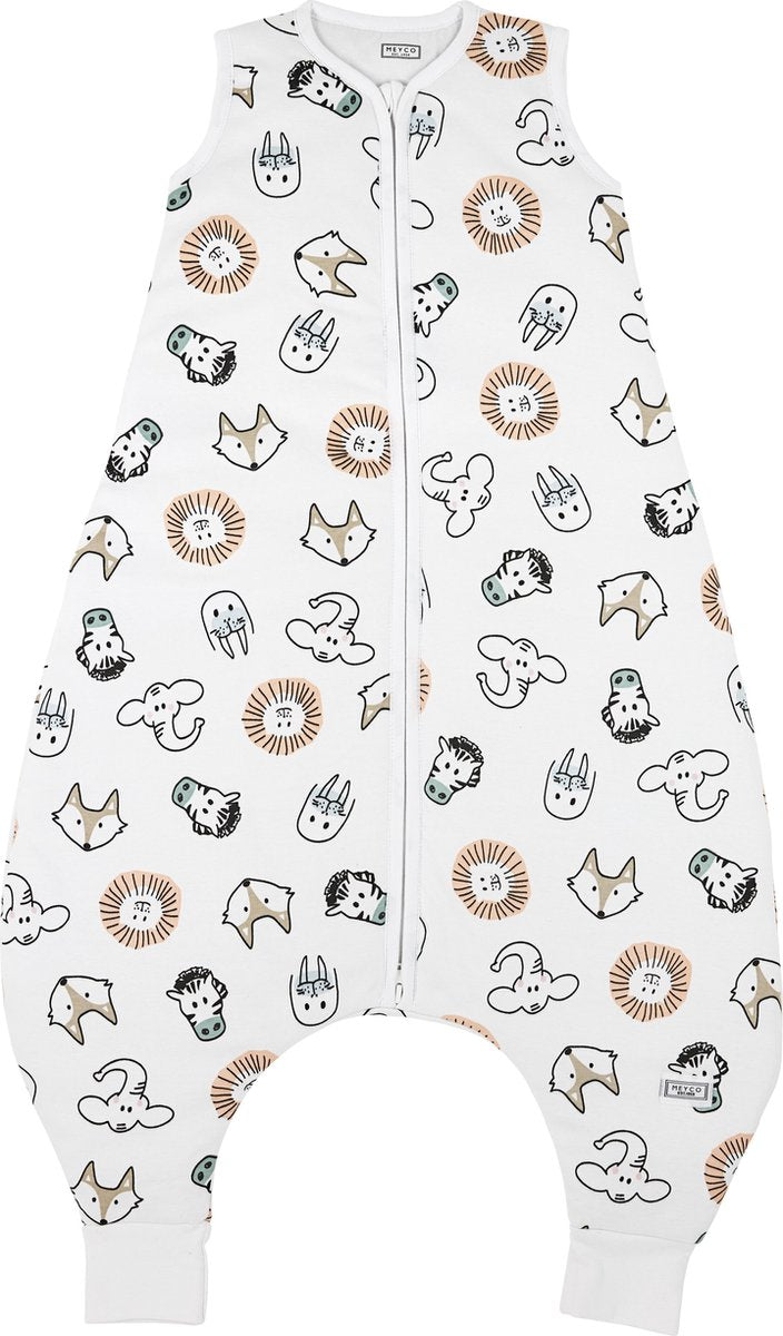 Meyco bébé animal bébé hiver sommeil salopette pull - multicolore - 80 cm - 2,0 tog