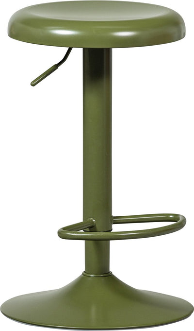 Tabouret de bar Woood Isaac - métal - vert chaud - 81x39x39