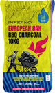 Inferno - 10kg Chêne européen - charbon de bois - charbon de bois - 100% FSC - gros morceaux de charbon de bois