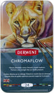 Crayons de couleur Derwent Chromaflow - assortiment en boîte métallique - 3,5 mm - 24 pièces