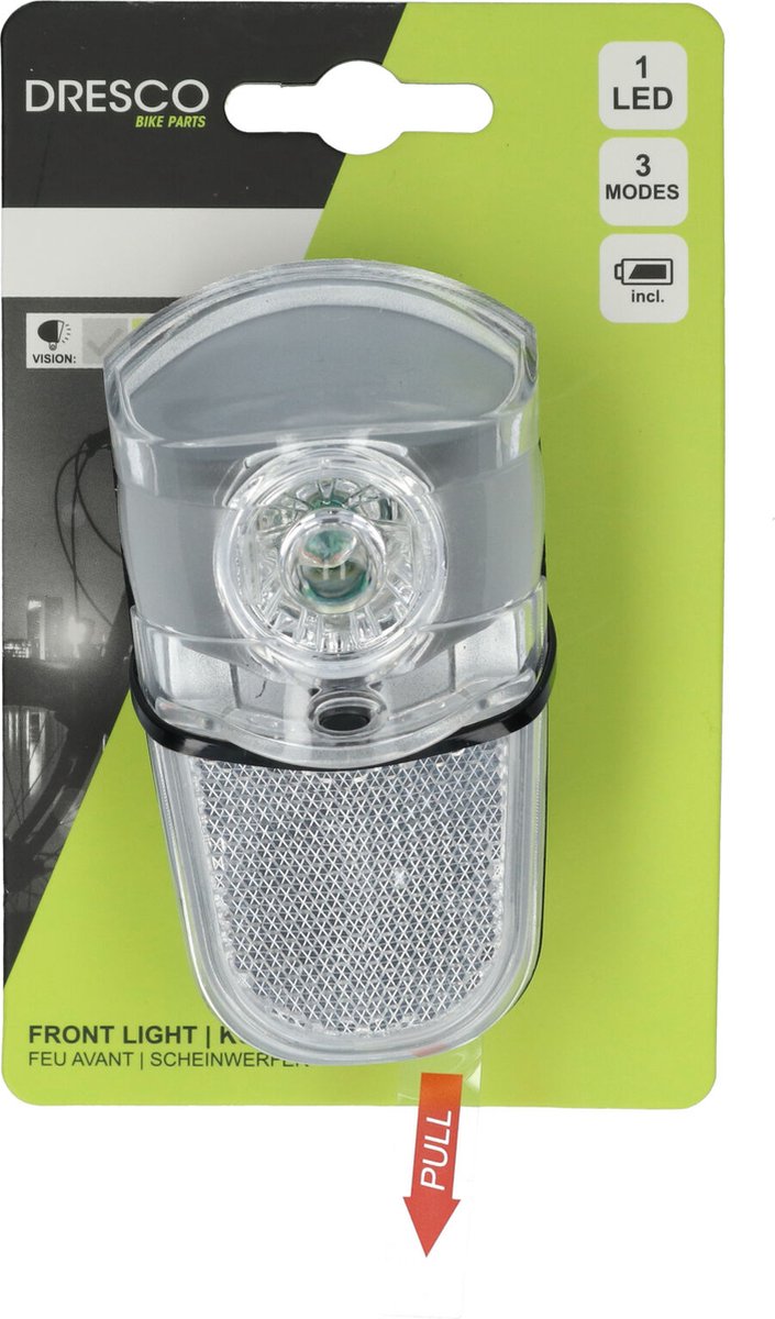 Éclairage de vélo Dresco - Tour de lampe de vélo - Phare LED chromé