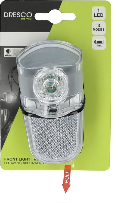 Éclairage de vélo Dresco - Tour de lampe de vélo - Phare LED chromé