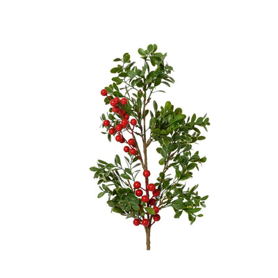 Branche artificielle Decoris aux fruits rouges 4x13x60cm