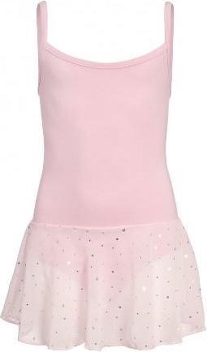 Justaucorps Papillon fille taille 104 - justaucorps à bretelles spaghetti - avec paillettes - rose