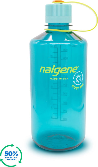 Nalgene - bouteille à goulot étroit - gourde - bouteille d'eau - étanche - 1000 ml - sans bpa - sustain - céruléen