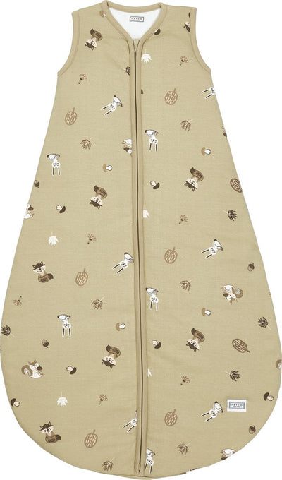 Meyco bébé animaux de la forêt gigoteuse ronde doublée - sable - 98cm - 2,5 tog
