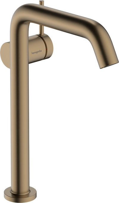 Hansgrohe tecturis s - robinet de lavabo - commande à levier unique - démarrage à froid à économie d'énergie - avec bouchon de vidange - taille 240 mm - bronze brossé