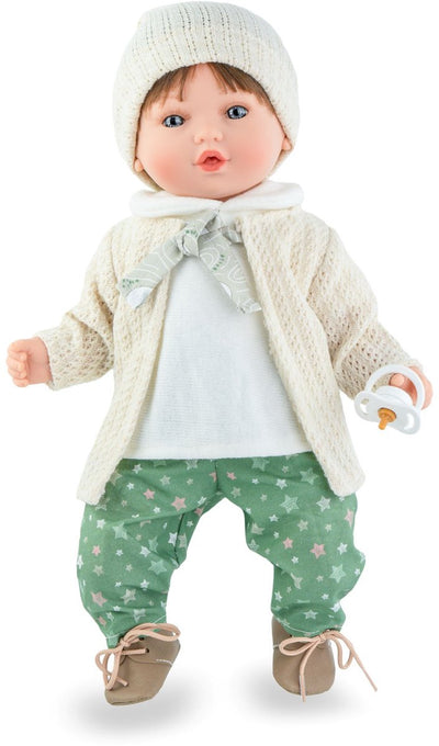 Marina pau marina - pau baby doll hiver set poupée 40cm avec ses jouets.