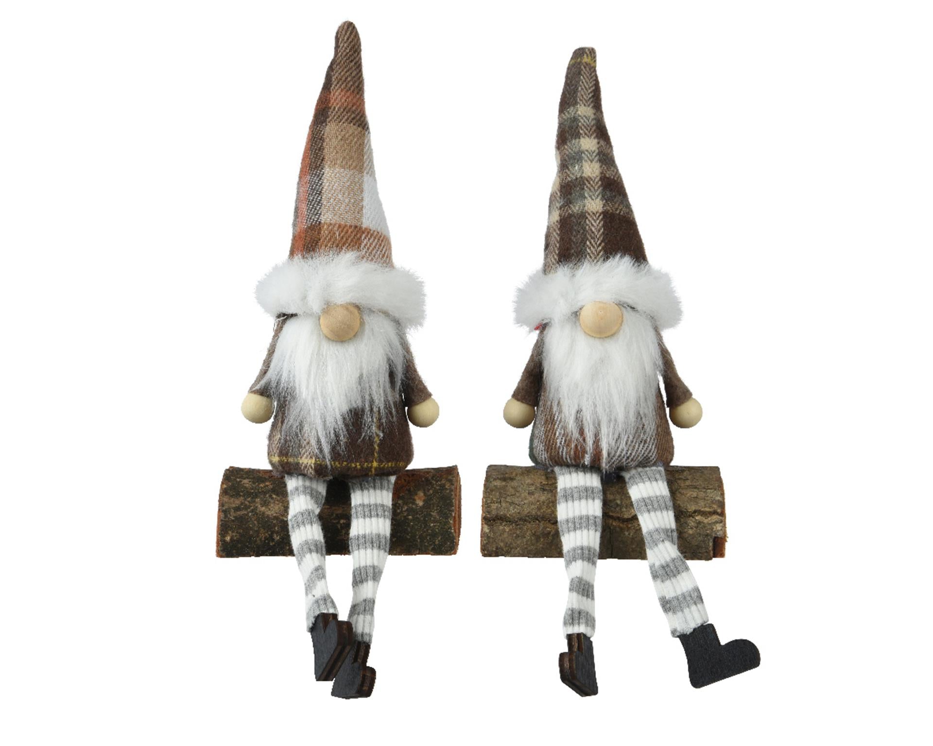 Decoris statue nain sur tronc d'arbre 14cm