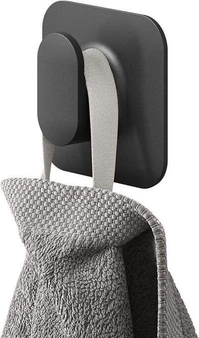 Tiger carv - crochet porte-serviette moyen - sans perçage - ruban adhésif 3m - noir