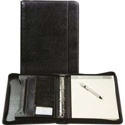 Dossier d'écriture brepols palermo a4 bloc-notes aspect cuir noir