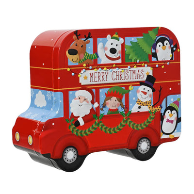 Boîte de rangement Decoris Bus de Noël 19x15,5x7cm