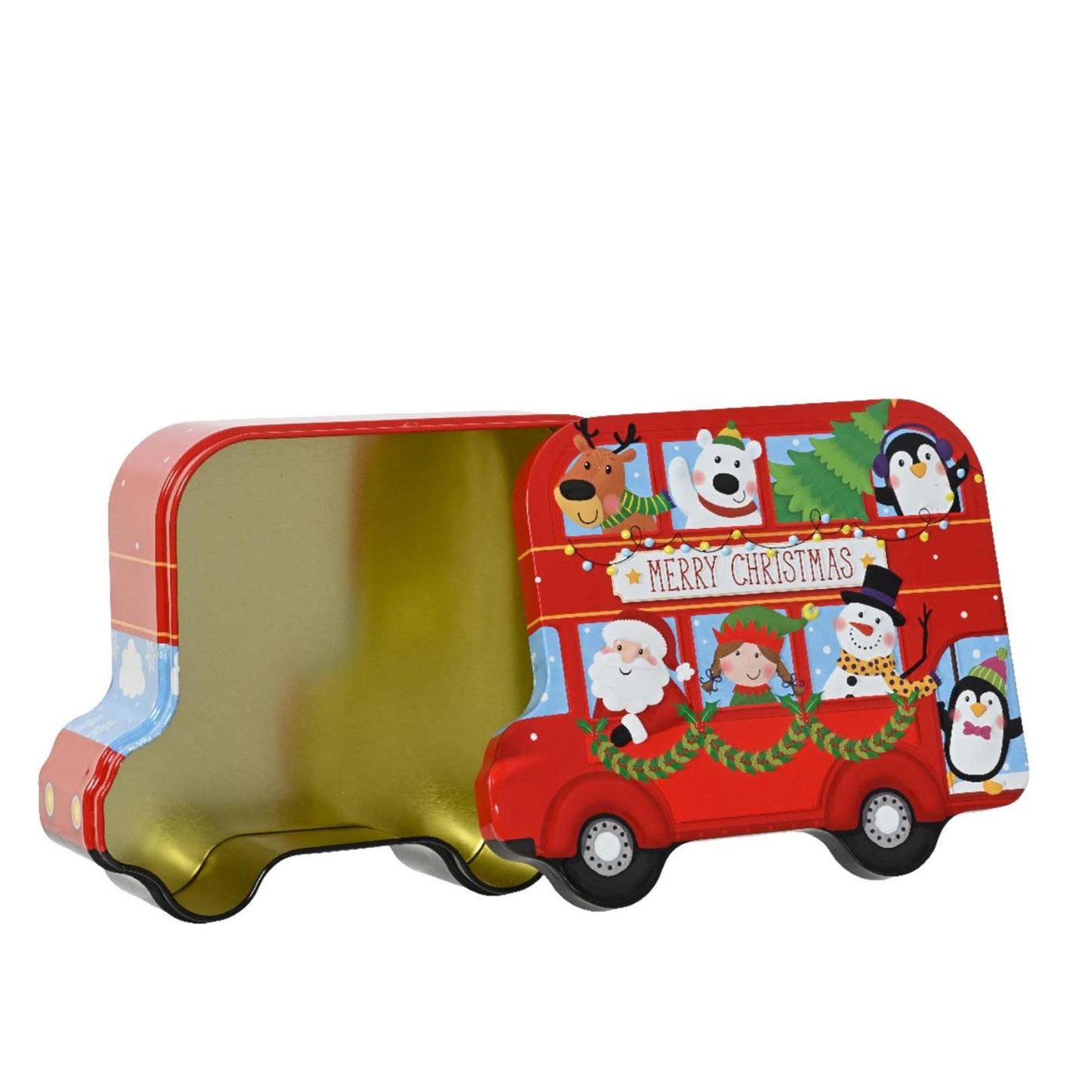 Boîte de rangement Decoris Bus de Noël 19x15,5x7cm