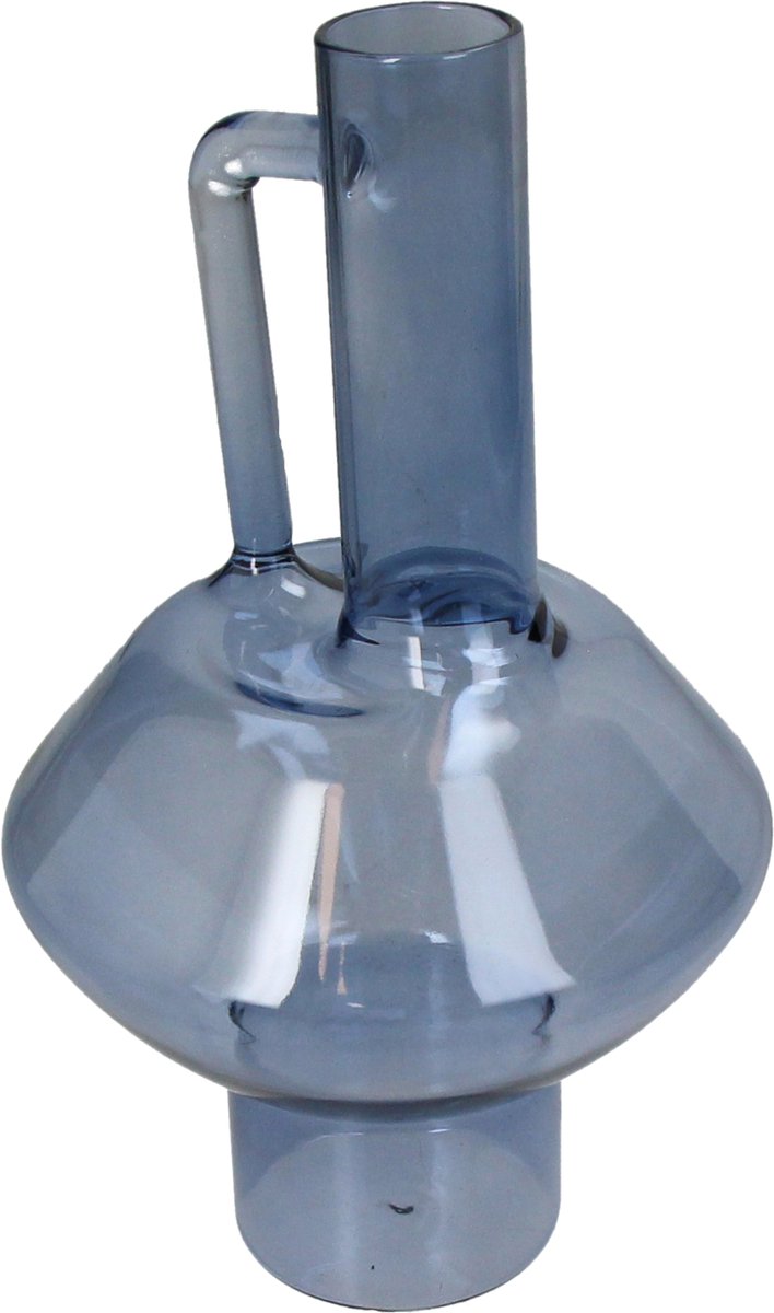Vase collection HD verre bleu 12,7x12,7x21,5cm