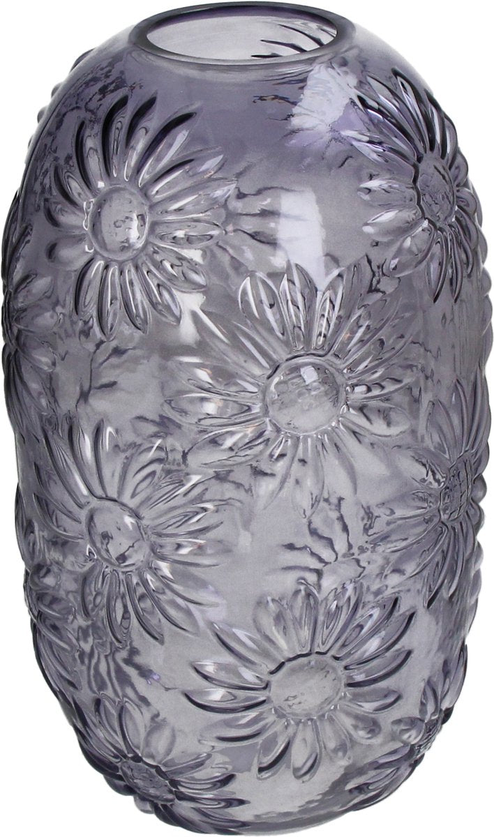 Vase collection HD verre violet 19x19x33,5cm