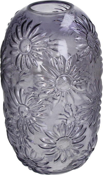 Vase collection HD verre violet 19x19x33,5cm