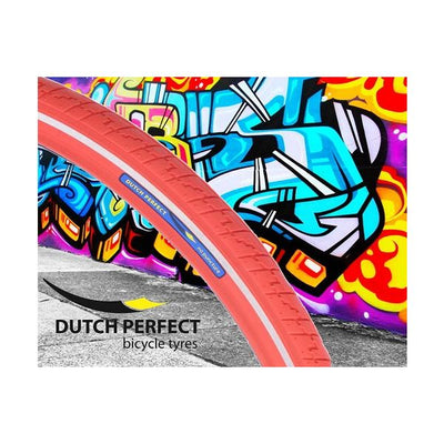 DutchPerfect Tire of Dutch Perfect 28 x 1,40 40-622 mm Rouge anti-fuite avec réflexion