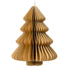 Decoris Pendentif de Noël Sapin de Noël en papier beige 15cm