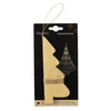 Decoris Pendentif de Noël Sapin de Noël en papier beige 15cm