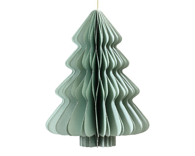 Decoris Pendentif de Noël Sapin de Noël papier vert 15cm