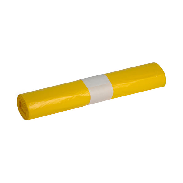 Sac poubelle powersterko recy jaune 58x100cm t23 70 litres 20 rouleaux de 25 pièces