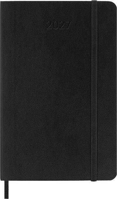 Agenda Moleskine 12 mois - 2027 - quotidien - poche - couverture souple - noir