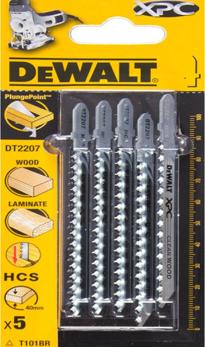 Accessoires Dewalt lame de scie sauteuse xpc® - bois et stratifié - hcs 100x10x40mm (t101br) - dt2207-qz