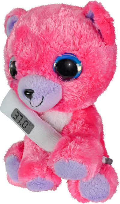 Lumo stars lumo get well ours rose avec thermomètre - classique - 15cm