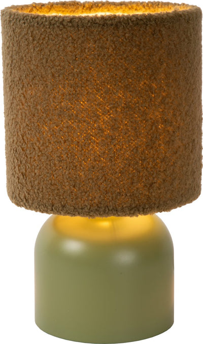 Lucide laineux - lampe de table - ø 16 cm - 1xe14 - vert - japandi