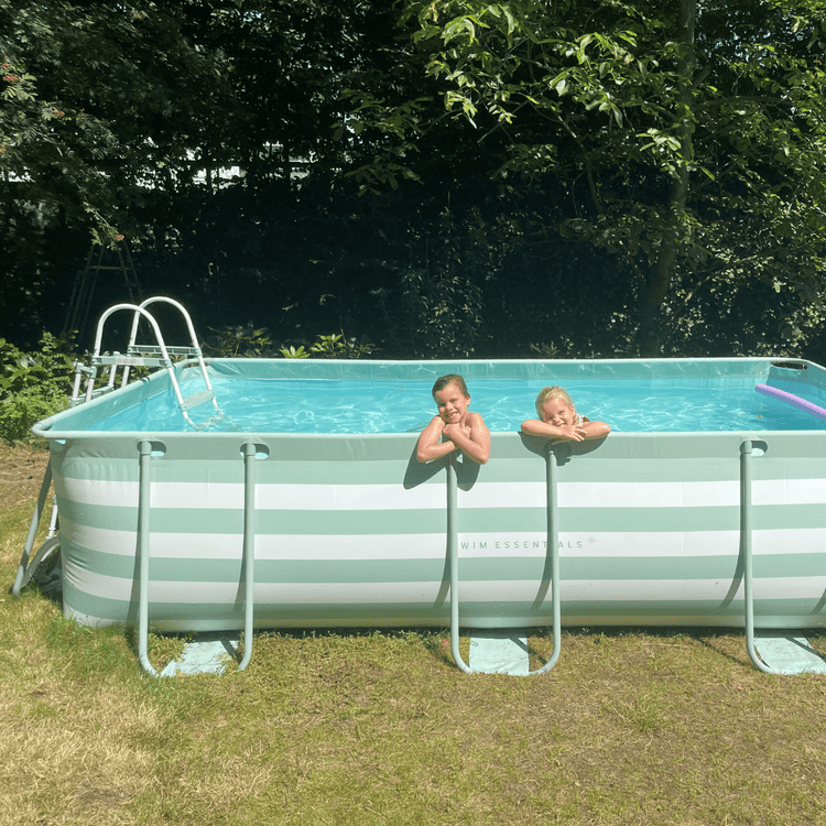 Essence | Piscine de design blanc vert 400x200x100 cm incl. Accessoires
