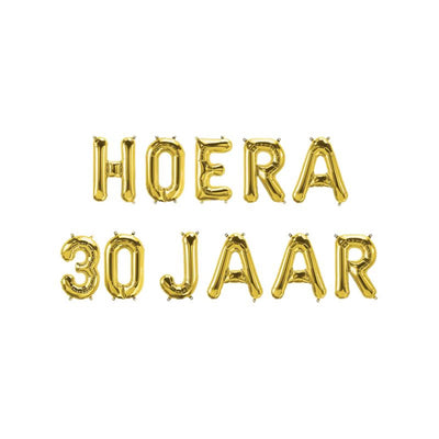 Guirlande de ballons en aluminium Paperdreams - hourra 30 ans