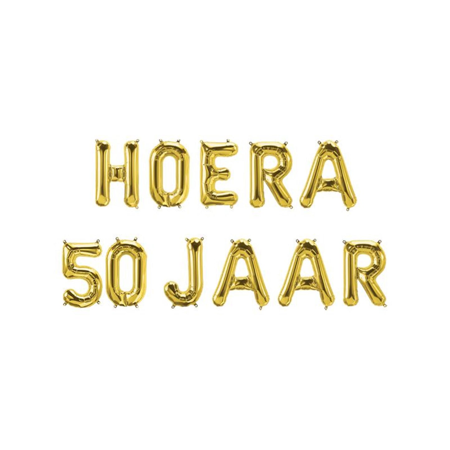 Guirlande de ballons en aluminium Paperdreams - hourra 50 ans