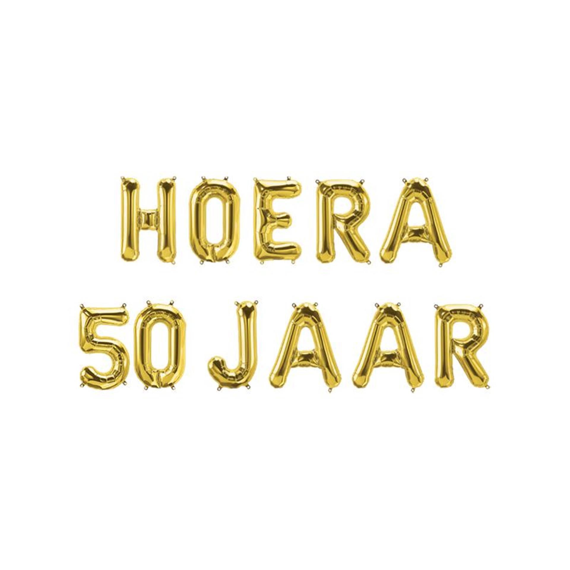 Guirlande de ballons en aluminium Paperdreams - hourra 50 ans