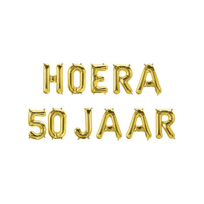 Guirlande de ballons en aluminium Paperdreams - hourra 50 ans
