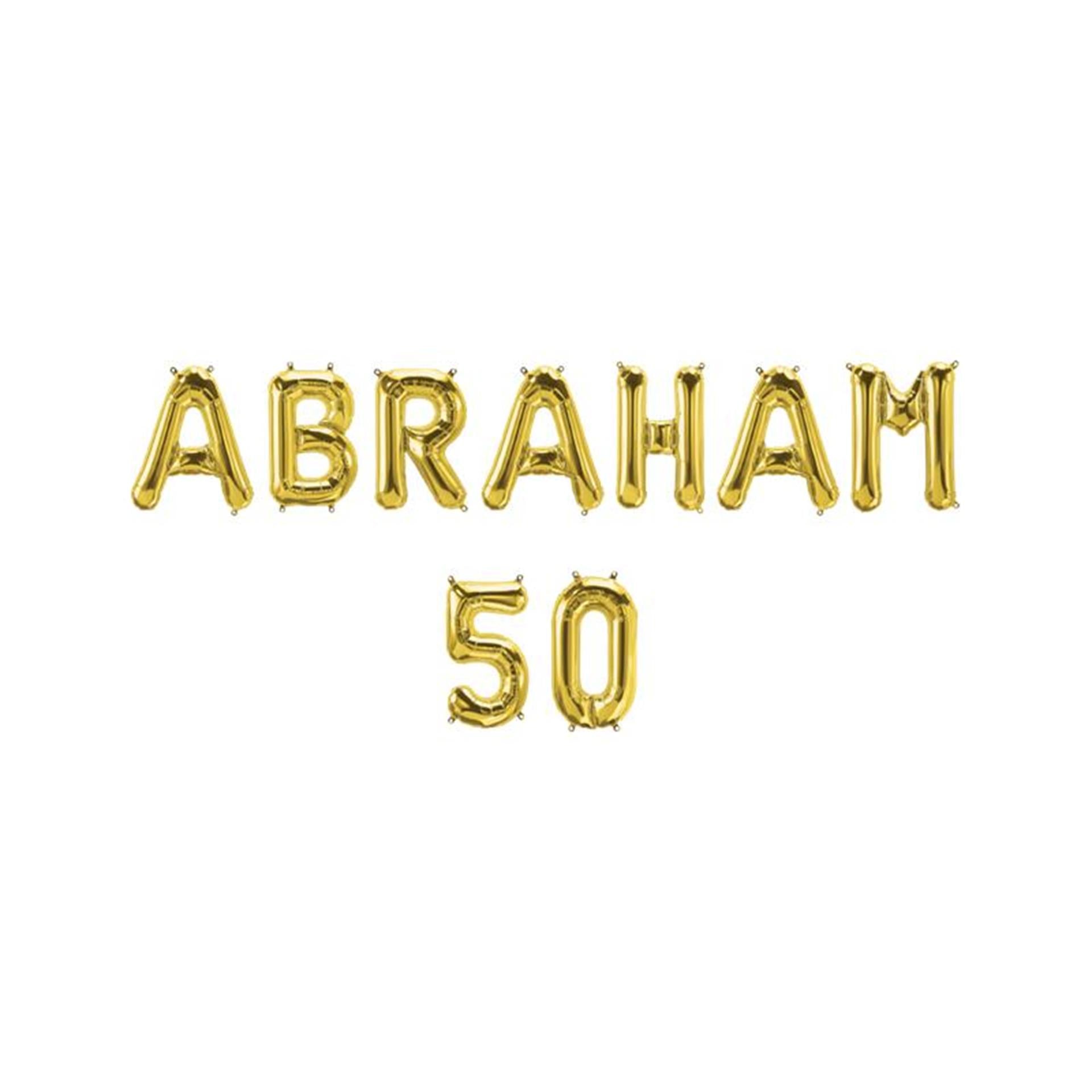 Guirlande de ballons en aluminium Paperdreams - Abraham 50