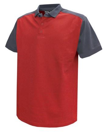 Polo Dassy Cesar coton rouge gris m (nml)