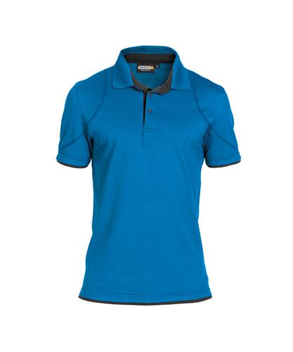 Polo Dassy orbital bleu azur gris xs
