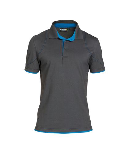 Polo Dassy gris orbital bleu azur xs