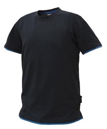 T-shirt Dassy cinétique noir bleu azur xs
