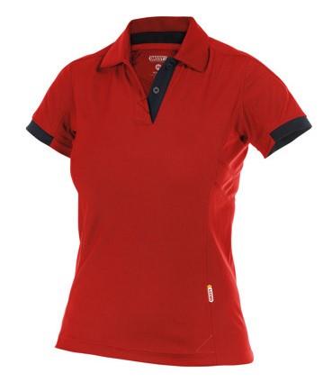 Dassy polo traxion femmes rouge noir xl