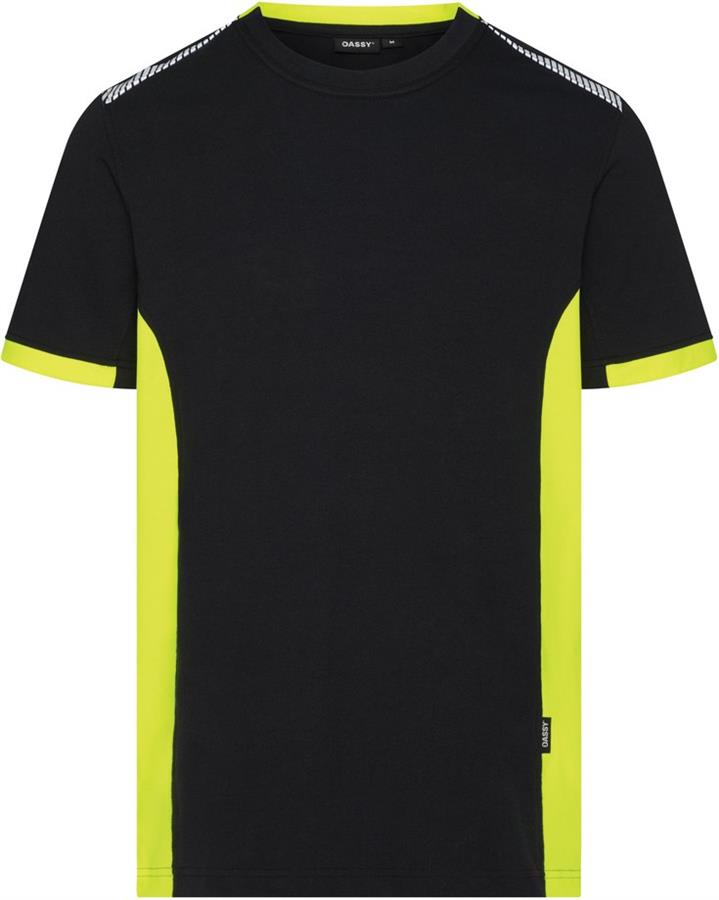 Polo Dassy Veracruz bleu nuit jaune fluo m