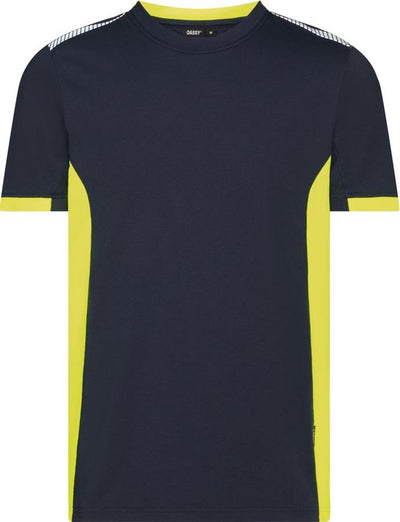 Tee-shirt Dassy tampico bleu nuit jaune fluo l