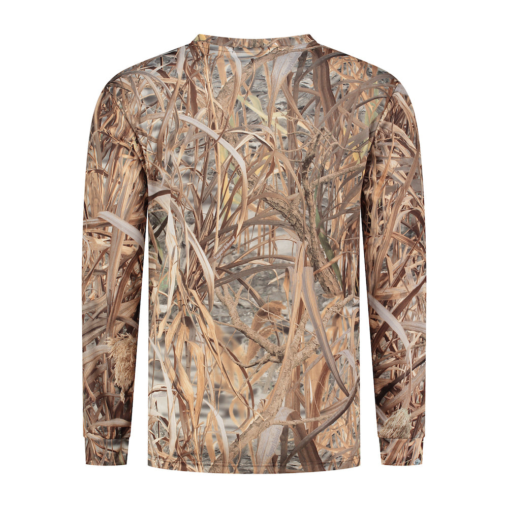T-shirt Gear Gear Stealt Steals Saute à manches longues Camo Rietprint Taille m