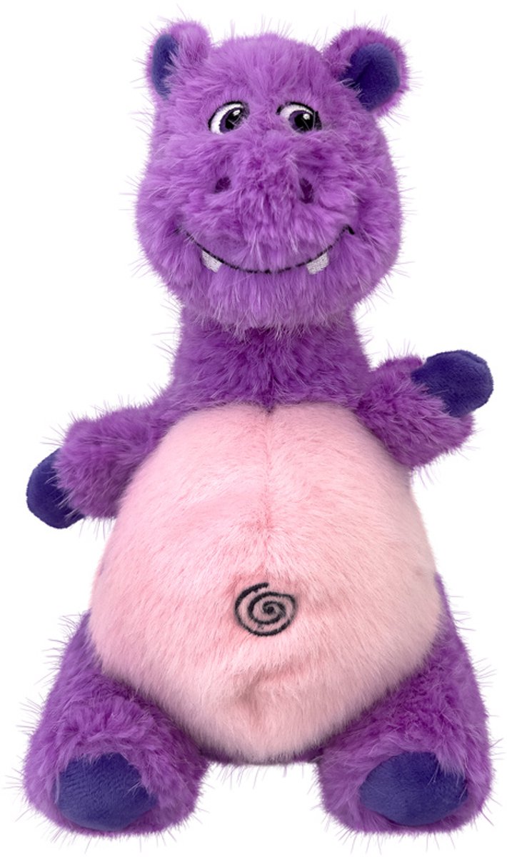 Kong noeuds ventre hippopotame - peluche - violet rose m l