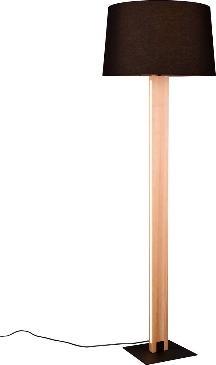 Trio rahul - lampadaire - noir mat - excl. 1x e27 40w
