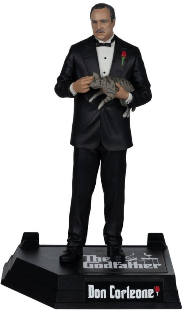 Mcfarlane jouets le parrain movie maniacs figurine don corleone statue 17 cm