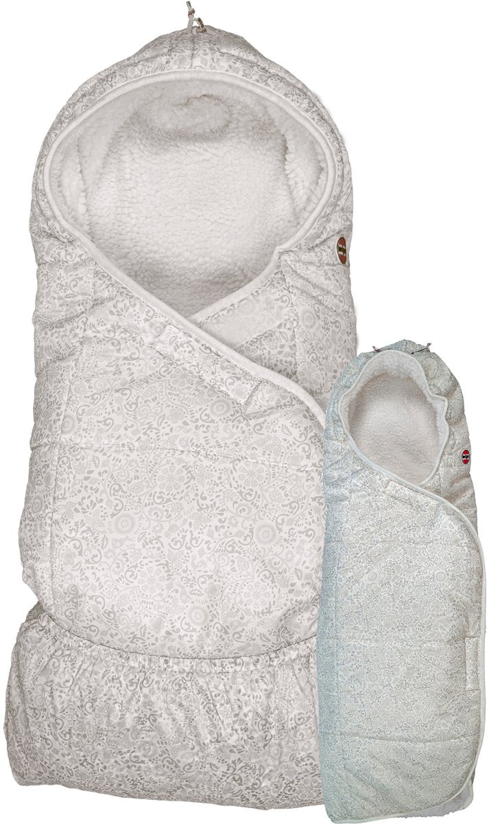 Lodger wrapper - couverture enveloppante pour siège auto - blanc - 0-9 mois - coupe-vent chaud - châle bébé